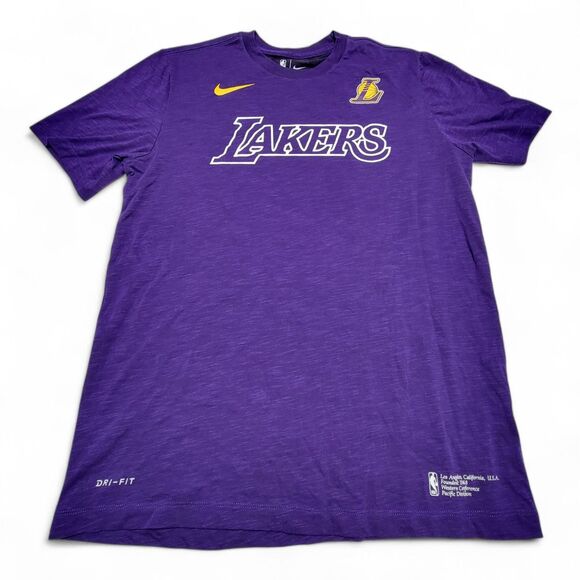 Nike Other - LA Lakers Dri-FIT T-Shirt Men's Medium Nike Purple NBA Basketball Athletic Tee